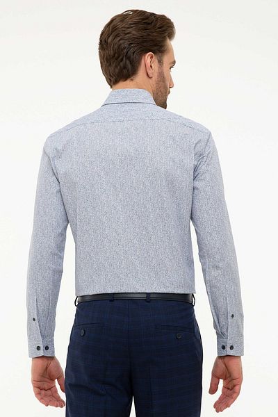 Pierre Cardin Πουκάμισο Navy Blue Slim Fit
