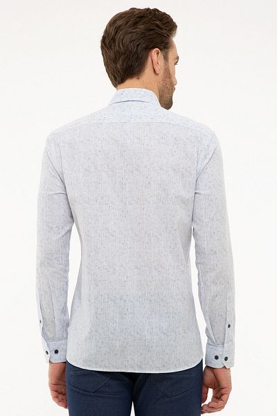 Pierre Cardin Ανοιχτό μπλε πουκάμισο Slim Fit