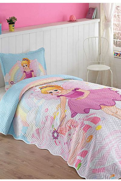 Örtüm Pink Girl Single Quilted Bedspread