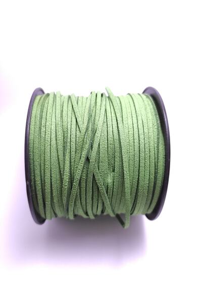 platin hediyelik 10 mt Snur de culoare verde din piele intoarsa pentru bratara