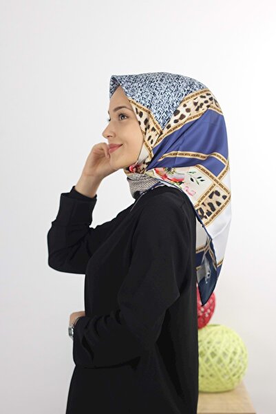 Vissona Kadın Lacivert Violla Rayon Eşarp