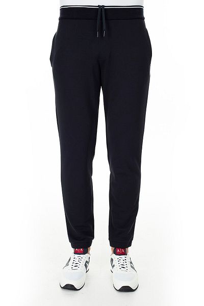 Armani Exchange Navy Blue Men's Sweatpants - Elastic Waist and Leg 8nzp82 Zjh3z 1510