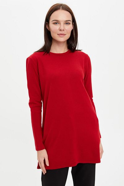 DeFacto Γυναικείο Κόκκινο Πλεκτό Extra Soft Tunic H3431AZ20AU