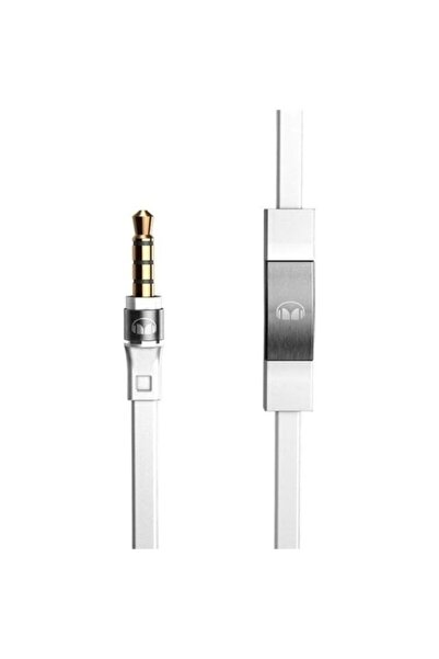 MONSTER Beyaz Aux ve Kulaklık Kablosu Mikrofonlu 3.5 mm Jak