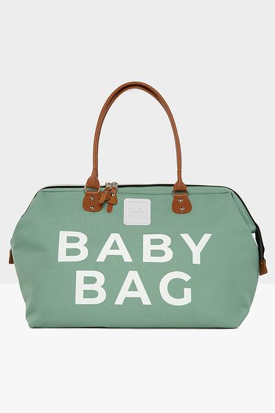 Bagmori Women's Green Baby Bag Printed Baby Care Bag M000002169