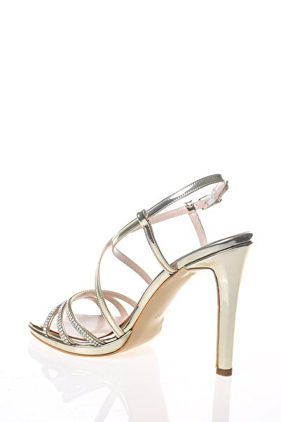 Çnr&Dvs Kadın Gold Taşlı Abiye Ayakkabı Cnr910735