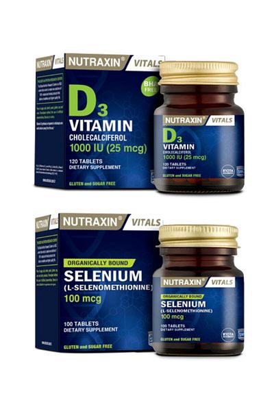 Nutraxin Vitamin D3 and Selenium 1000 Iu 120 Tablets