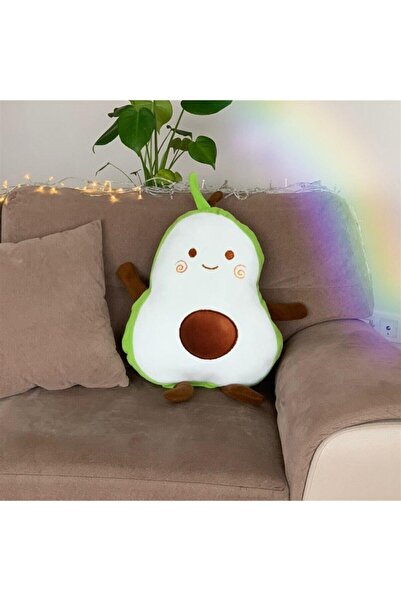 MOBGİFT Nakışlı Büyük Boy Avokado Şekilli Yastık Minder