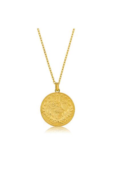 Gumush Kadın Sarı  Gümüş Reşat Altın Kolye