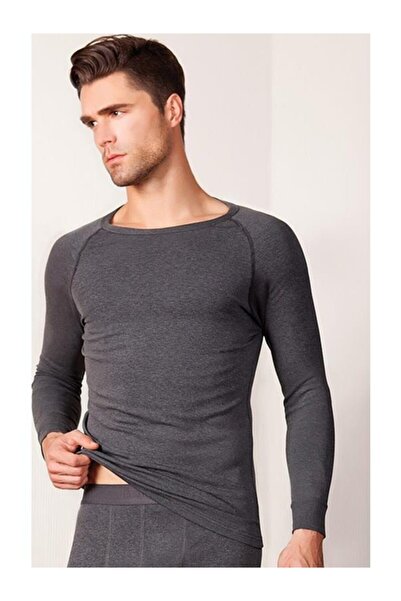 Berrak 757 Men's Thermal Top - Smoke
