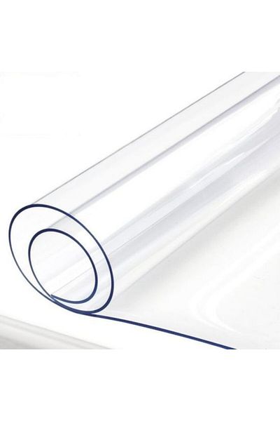 Keven Home Față de masă transparentă PVC cu bază anti-alunecare rezistentă la murdărie 1,6 mm 80x160 cm