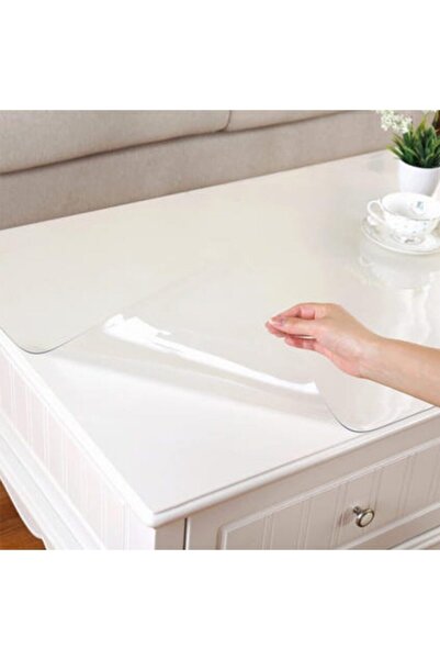 Keven Home Față de masă transparentă PVC cu bază anti-alunecare rezistentă la murdărie 1,6 mm 80x160 cm