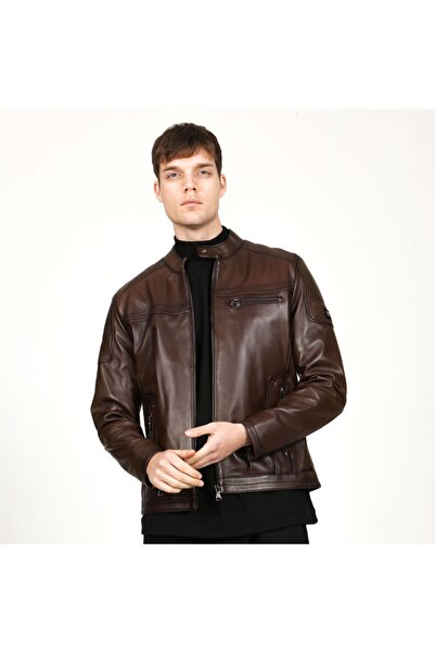 Dericlub Topgun Camel Erkek Deri Mont