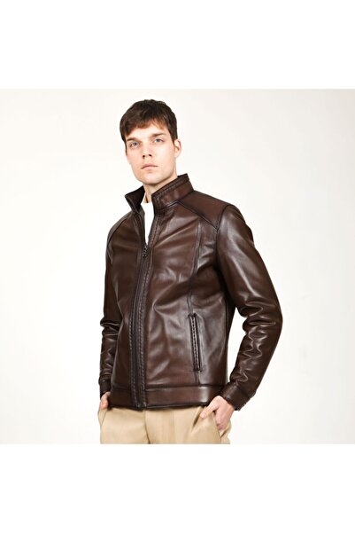 Dericlub 2002/a Camel Men's Leather Coat