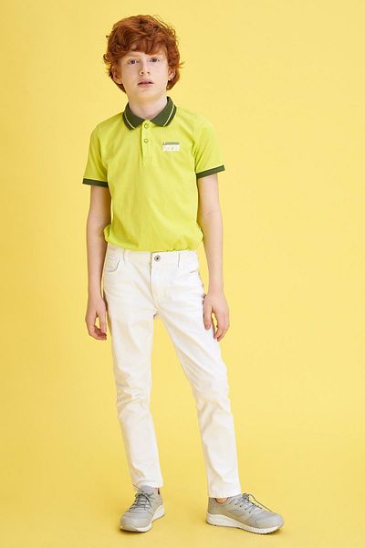 DeFacto Tricou polo cu mânecă scurtă cu imprimeu Arma, cu gât polo, pentru băieți