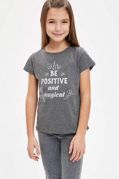 DeFacto Tricou cu mânecă scurtă pentru fetiță