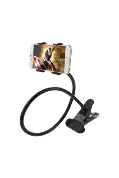 Leyaton Siyah Akrobat Telefon Tutucu Oynar Başlıklı