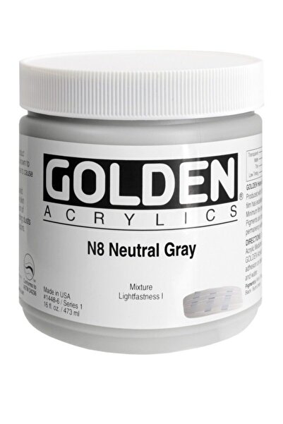 Golden Heavy Body Acrylıc 473 Ml Seri 1 N8 Neutral Gray