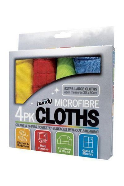 Carneil High Quality Microfiber Cloth Set 30 cm X 30 cm Assortment of 4