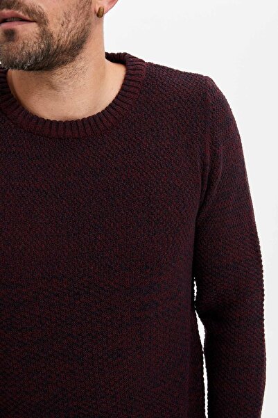 DeFacto Men's Slim Fit Seasonal Basic Sweater H3465AZ.18WN.BR34