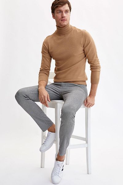 DeFacto Slim Fit Turtleneck Basic Knitwear Sweater
