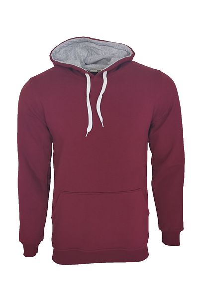 Raf Coll Hanorac cu glugă unisex de bază roșu Claret cu buzunar