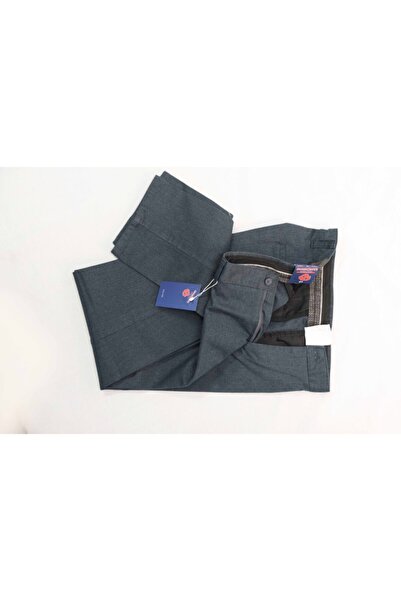 Bomonti Men's Black Classic Cotton Nucra Herringbone Winter Trousers