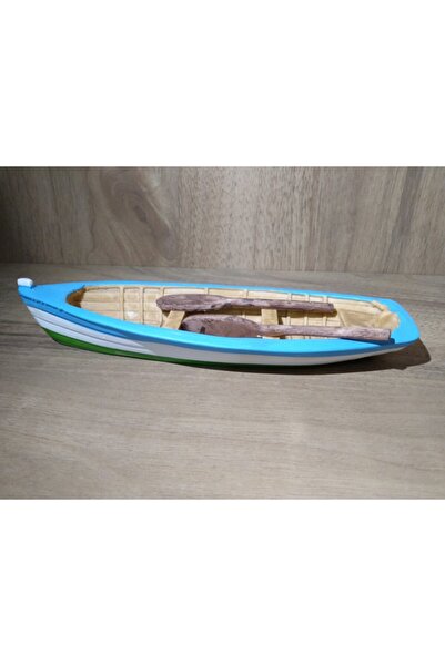 BalıkHediyelik Polyester Kayık– Deniz Temalı Dekoratif Biblo 24 Cm