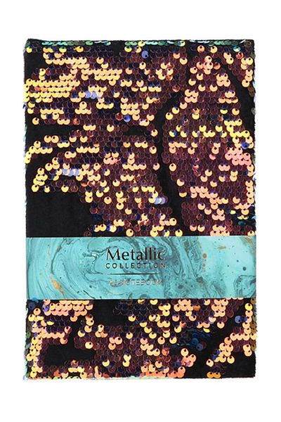 Pyrus A5 Sequin Notebook Turquoise-gold