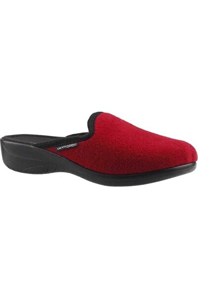 Ceyo Women's Red Indoor Slippers Suede Ramona-3