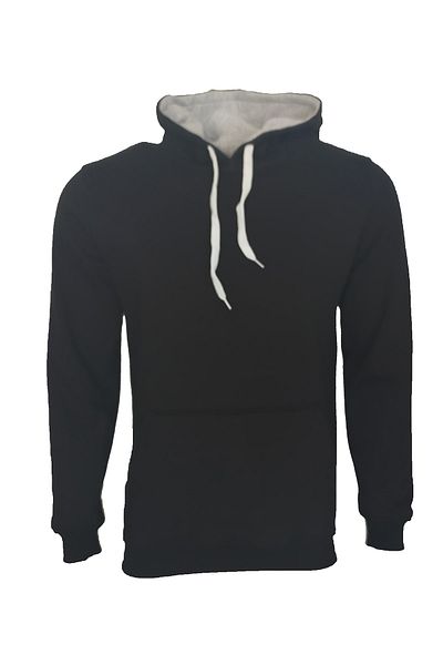 Raf Coll Hanorac cu glugă unisex negru de bază cu buzunar