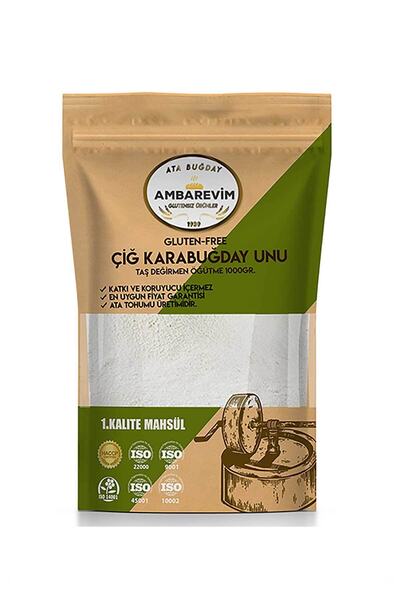 Ambarevim Çiğ Karabuğday Unu 1kg Glutensiz Taş Değirmen