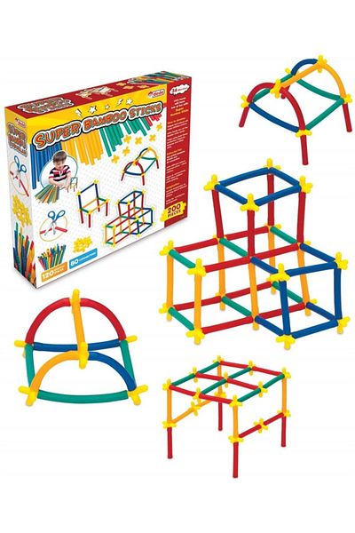 DEDE Super Bamboo Sticks 200 Pieces Toy Bamboo Stick Educational Learning Activity Game Set