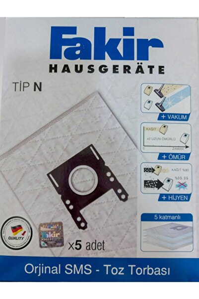 Fakir 5 أكياس غبار من النوع N - عبوة واحدة