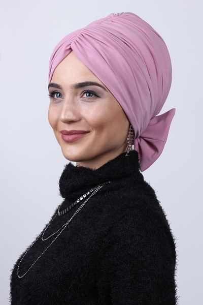 Nowa Scarf Bidirectional Bone Powder Pink with Padded Bow
