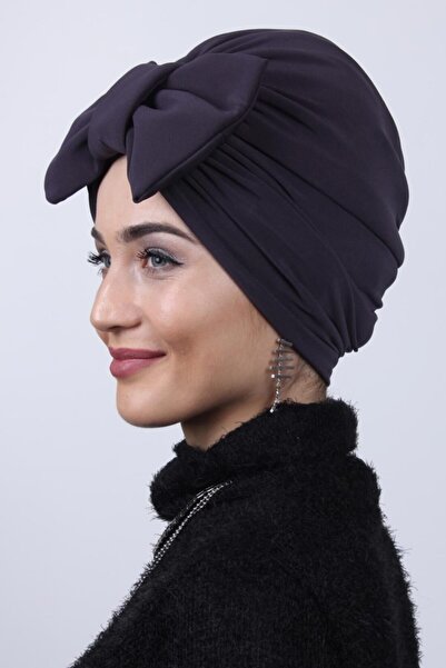Nowa Scarf Filled Bow Removable Reversible Bonnet Smoked