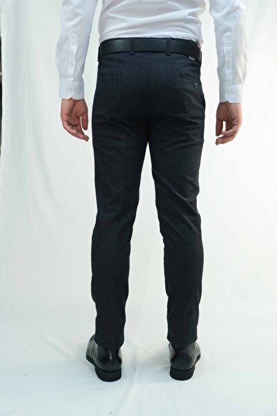 Bomonti Чоловічі чорні бавовняні штани з риб'ячою спинкою