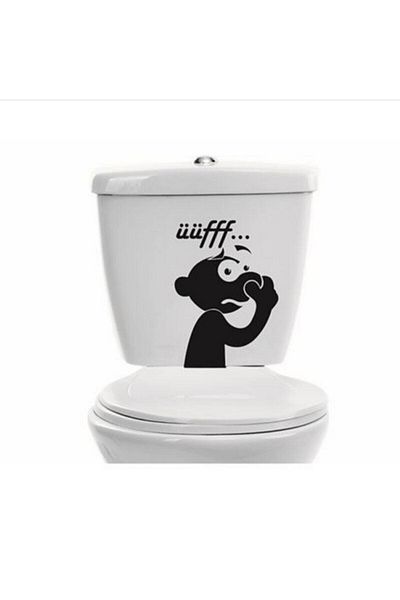 ECELUXE Üff Fragrance Toilet Bowl Reservoir Sticker Paste Funny