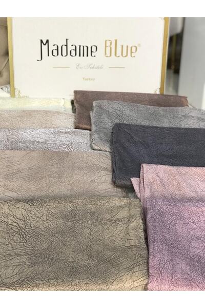 Madame Blue Lüx Nubuk Damarlı Kaymaz Koltuk Çekyat Örtüsü Toprak