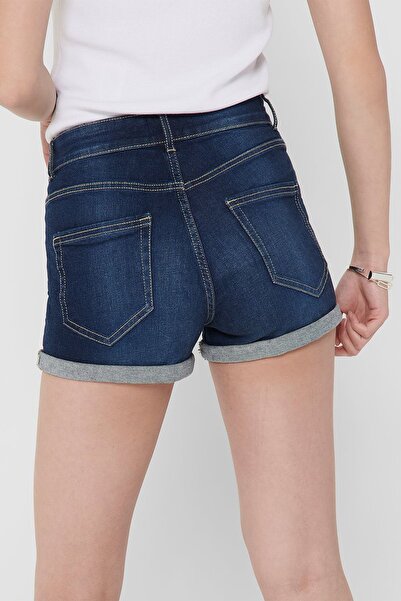 ONLY Women's Blue Buttoned Shorts