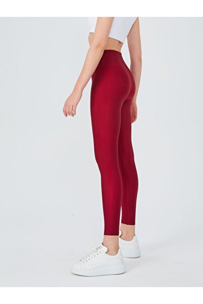 UP&FIT Ψηλόμεσο κολάν - Γυαλιστερό Cherry