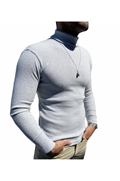 U.K.A. Men's Gray Turtleneck Sweater