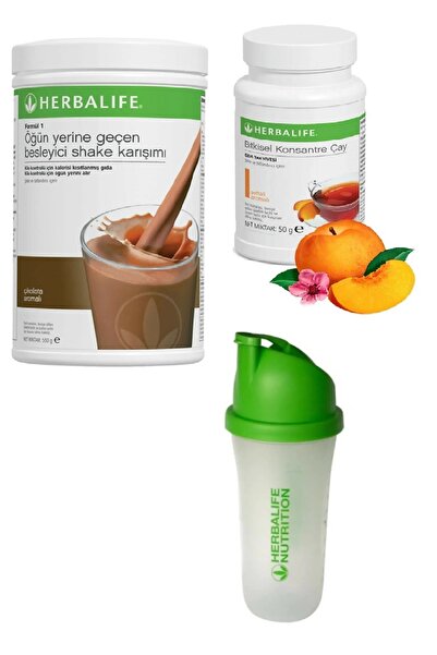 Herbalife Çikolata Aromalı Shake Şeftali Aromalı Çay Ve Shaker 50 gr