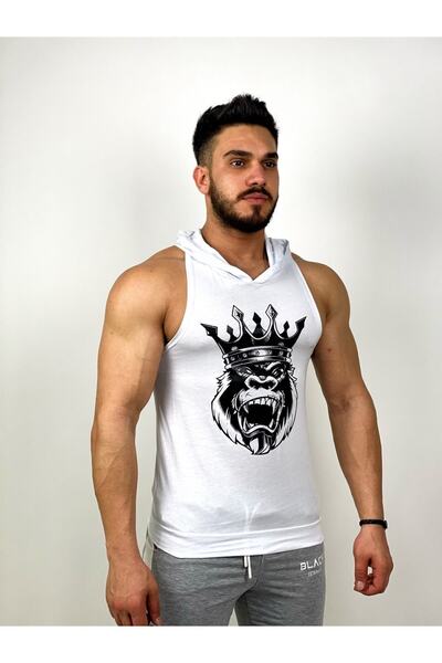 BLACK - King Kong Hooded Fitness Undershirt