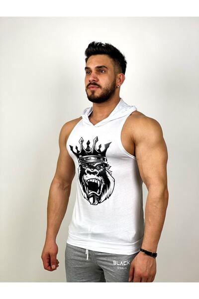 BLACK - King Kong Hooded Fitness Undershirt