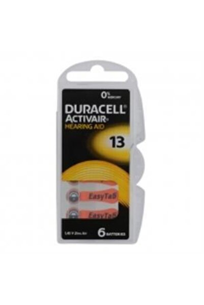 Asian Tech Store Duracell 13, Pr48 Kulaklık Işitme Cihazı Pili 6 Lı Paket