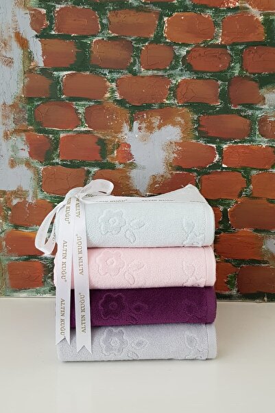 Özdilek Mayra Havlu 4'lü -gri Pembe K.lila Beyaz