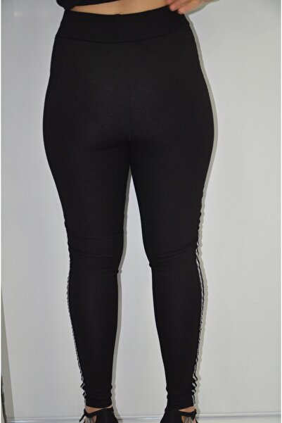 zeynep Women's Black Single Stripe Tights