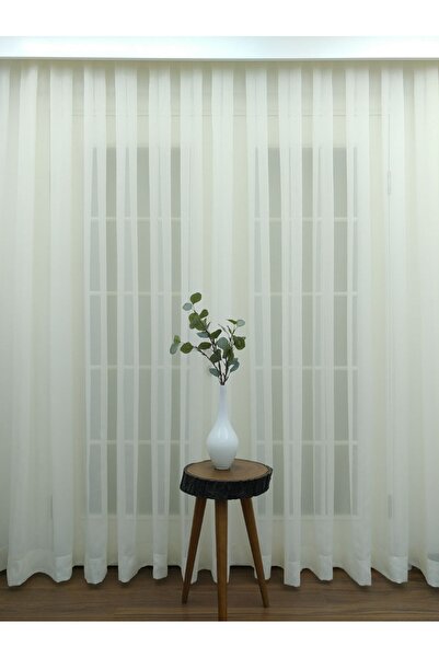 Esse Home Екрю Тергал Прямий Тюль (ширина: 280 см) Складний, 550x250, Нормальний ворс, 1/2,5