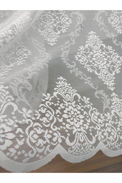 Esse Home Knitted Patterned Tulle Curtain, 550x260, Sparse Pleat, 1/2